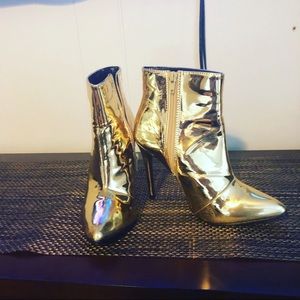 Metallic booties
